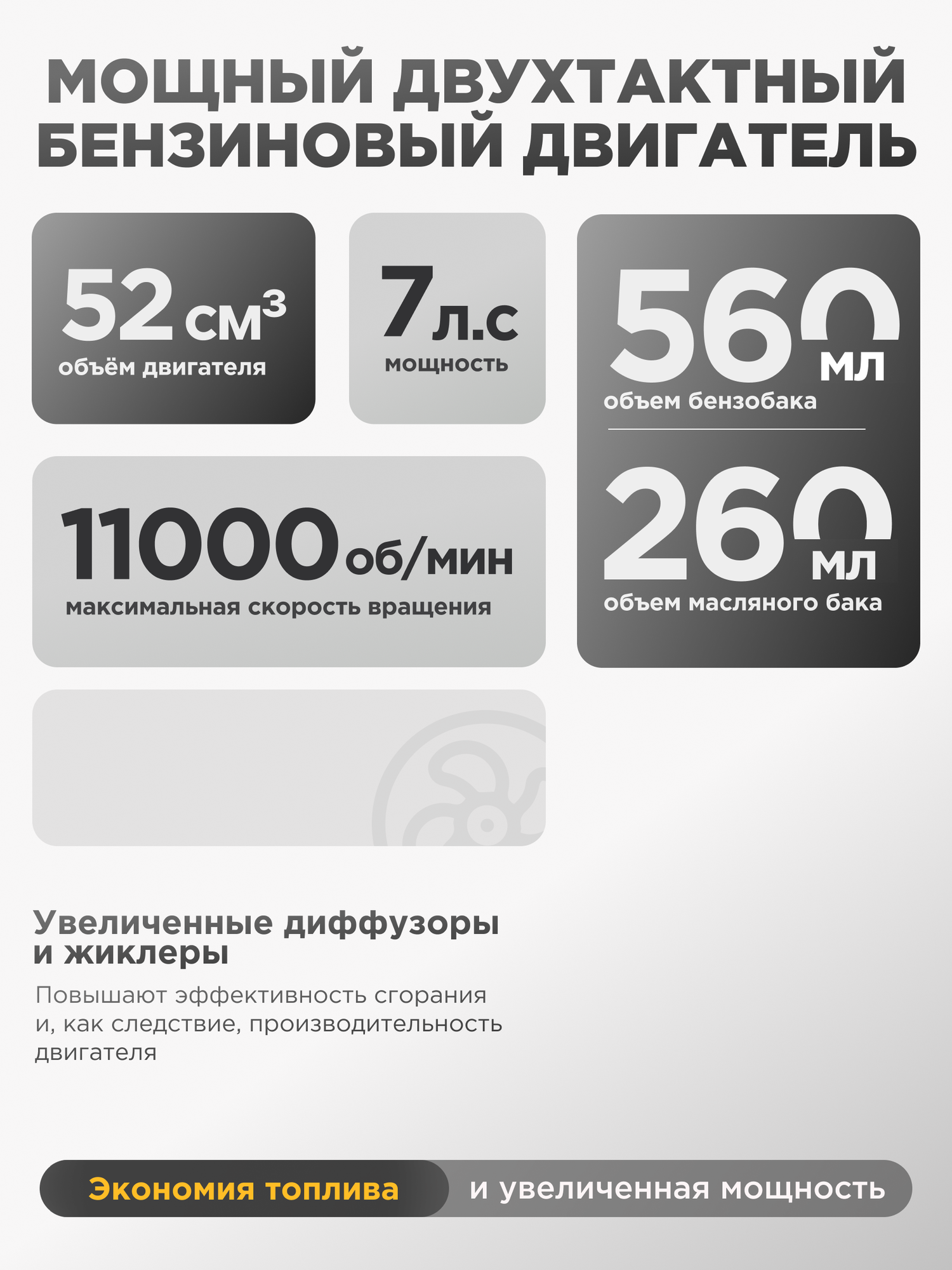 Бензопила HÖRDER F-CS-5000, 11000 об/мин, 5000 Вт, шина 50 см — фото 1