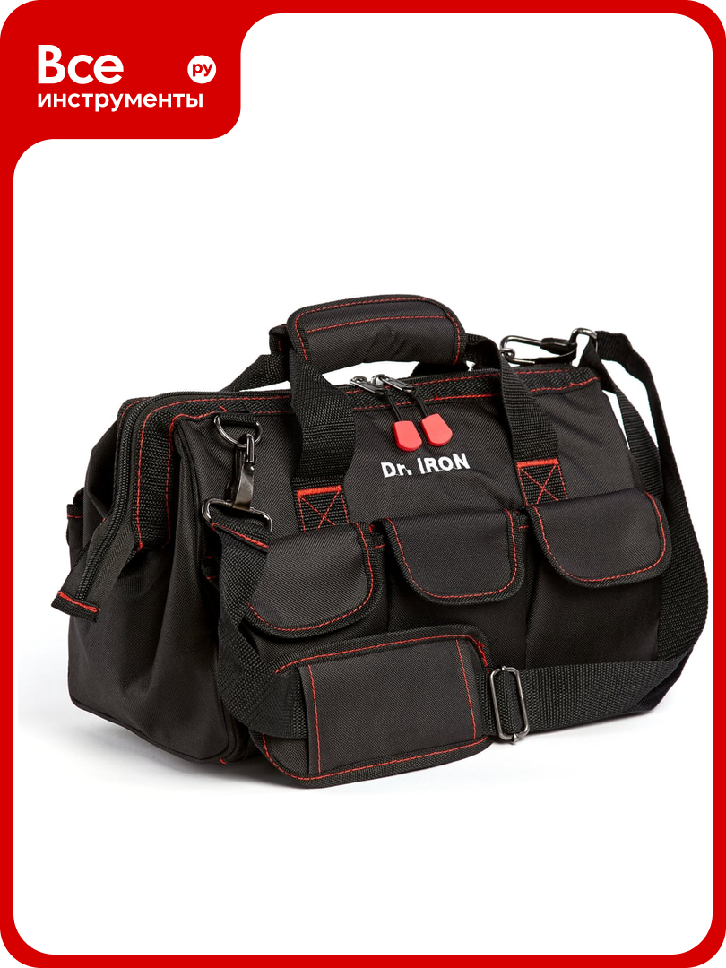 Сумка для инструмента с ремнем Dr IRON 360x220x230 мм DR1021