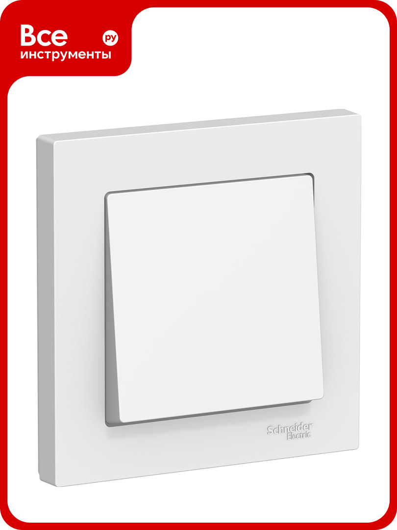 Одноклавишный выключатель Systeme Electric ATLAS DESIGN сх 1 10АХ в сборе  белый ATN000112