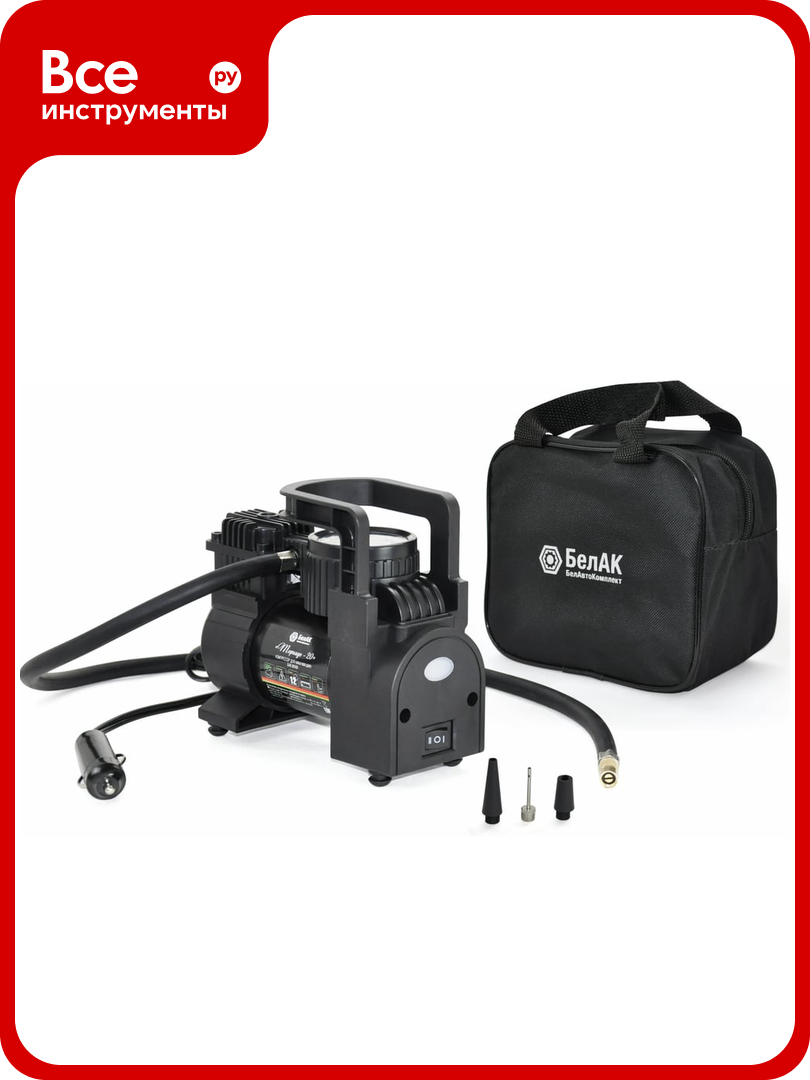 Компрессор БелАК ТОРНАДО-20 с фонарем 12 В 35 л/мин БАК.99169