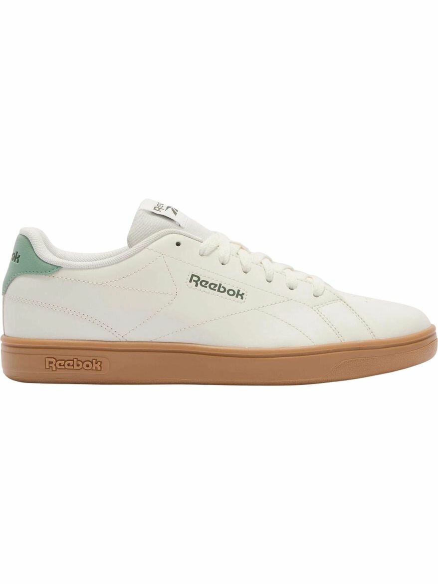 Кеды Reebok Court Clean, полнота F, размер 8 US, бежевый/зеленый