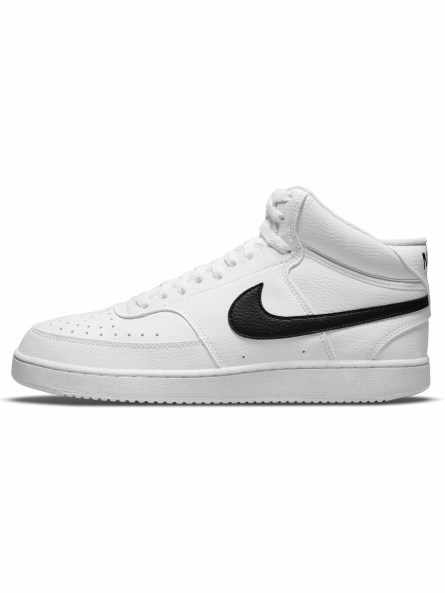 Кеды NIKE Court Vision Mid Next Nature, полнота F, размер 8,5 US, белый/черный