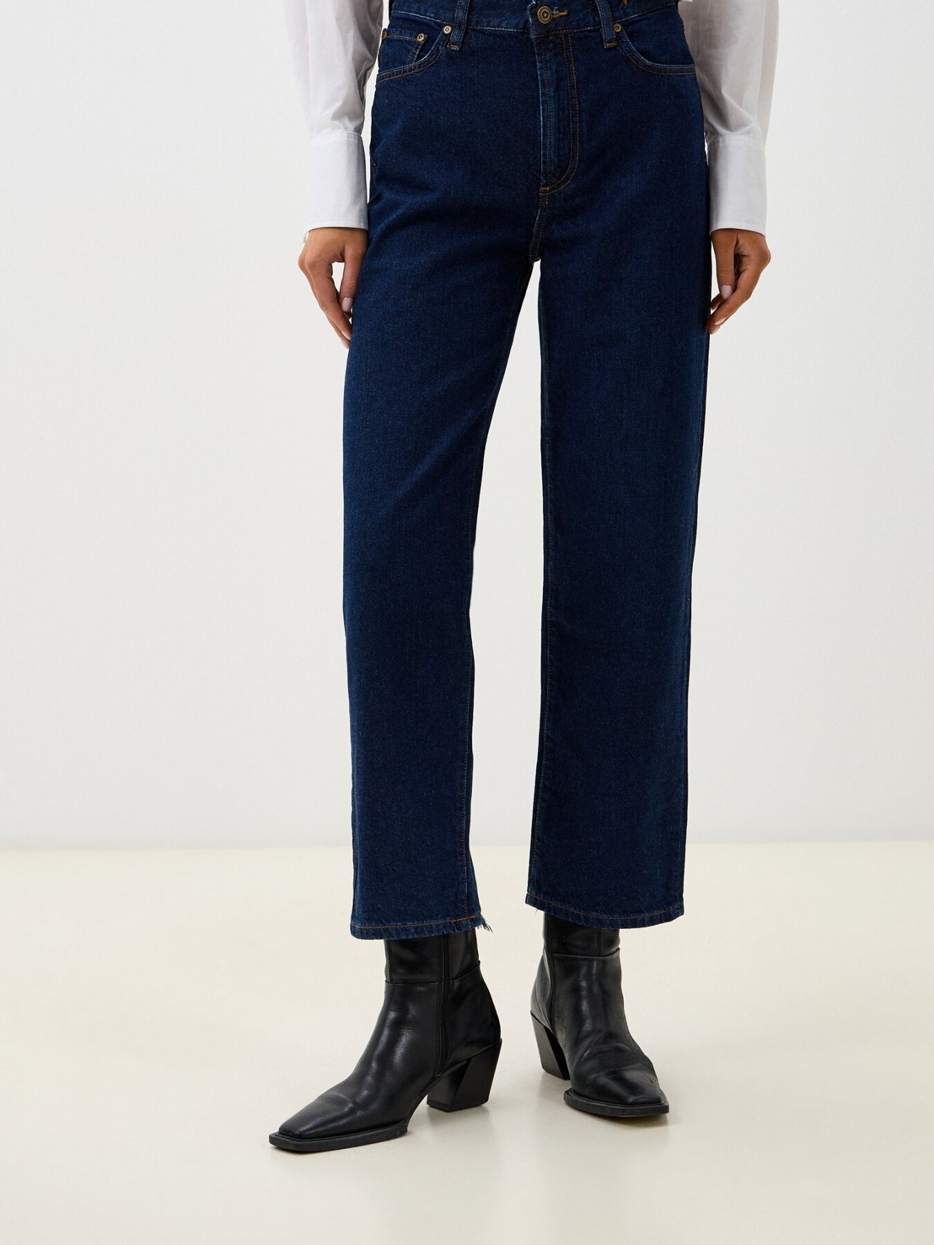 Джинсы мом Alessandro Manzoni Jeans, размер 44, темно-синий