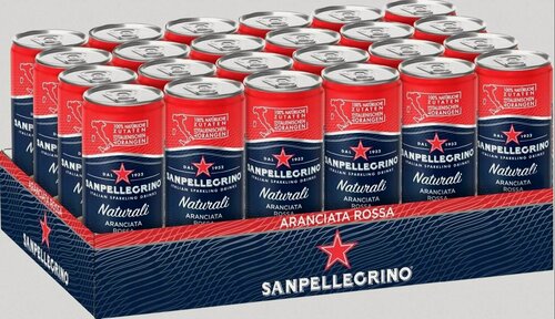 Изображение товара Газированный напиток Sanpellegrino красный апельсин 0.33 л. Х 24 шт.