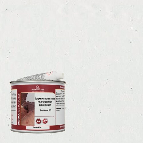 Изображение товара Двухкомпонентная полиэфирная шпаклевка Borma Holzmasse K2 750 мл - 50 Белый 1960BI-6T
