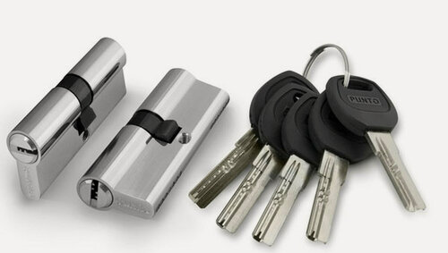 Изображение товара Механизм цилиндровый A200/70 мм (30+10+30) SN матовый никель, 5 ключей