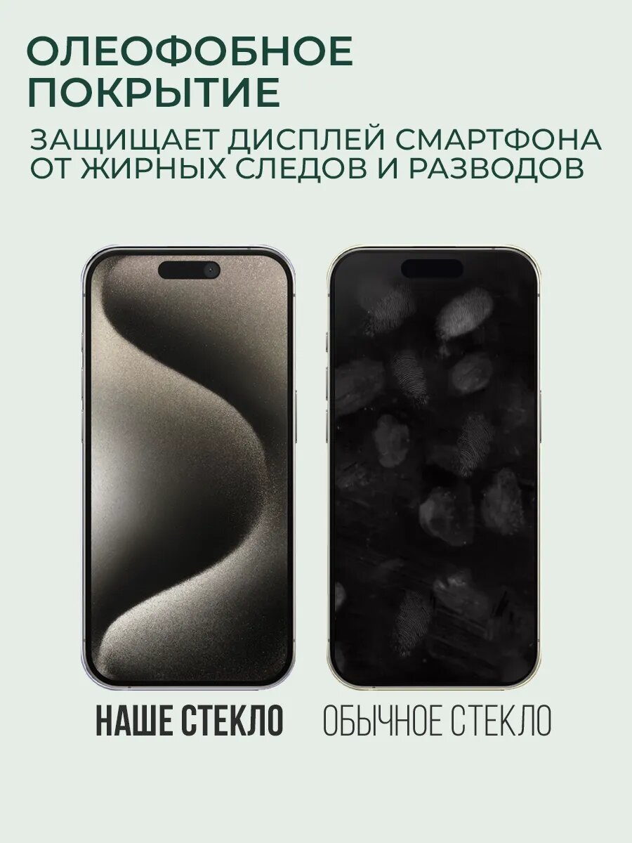 Защитное стекло для iPhone 15 Pro, 9H, закаленное, противоударное