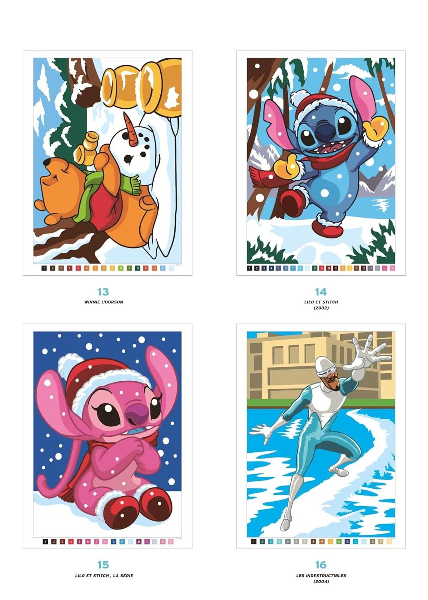 Раскраска по номерам Coloriages mysteres Disney - Hiver, 128стр. - 2016287144 — фото 1