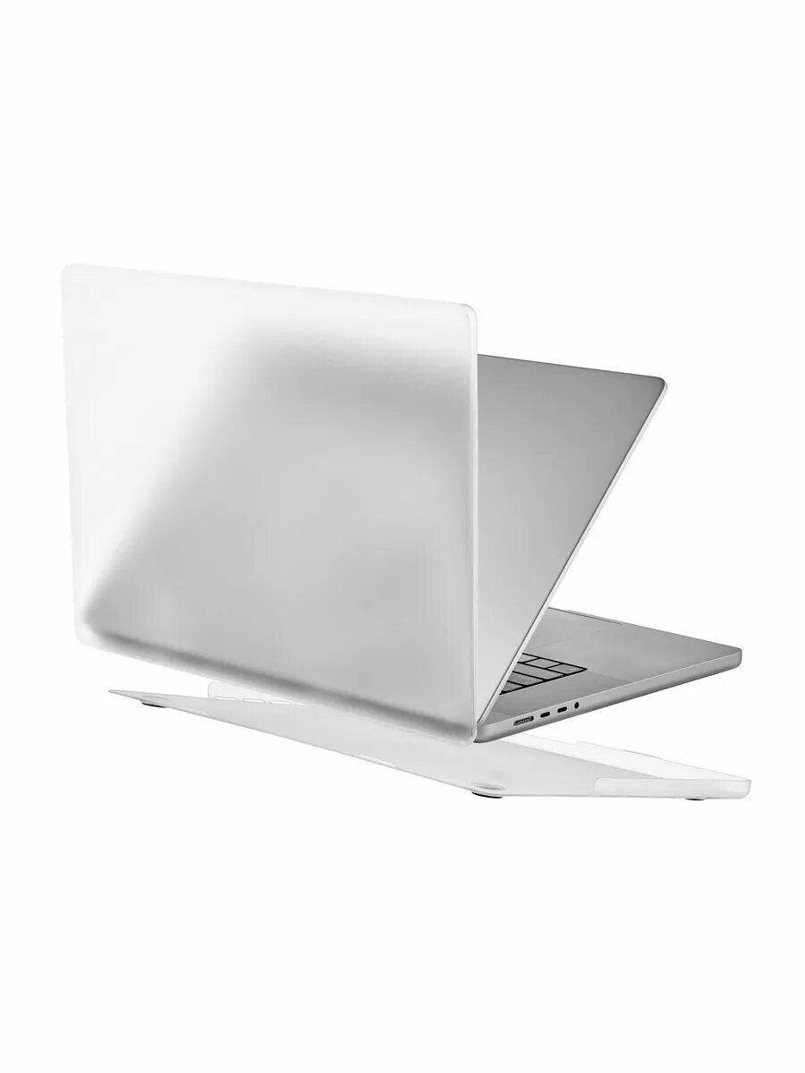 Чехол для MacBook Pro 14" (M1 | M2 | M3 | M4 series) uBear Ice Case, прозрачный полуматовый — фото 1