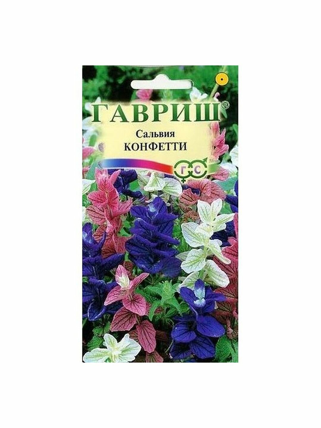 Семена Сальвия Конфетти однолетник Гавриш 1 пачка - 0.05г семян