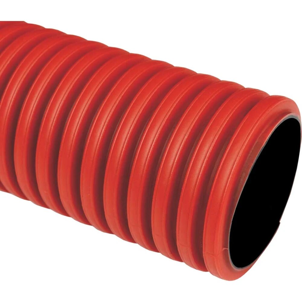 Труба двустенная гибкая KOPOS красная с протяжкой и соединительной муфтой D=110мм копофлекс КФ 09110 (BA), в бухте 50 м КФ 09110_BA