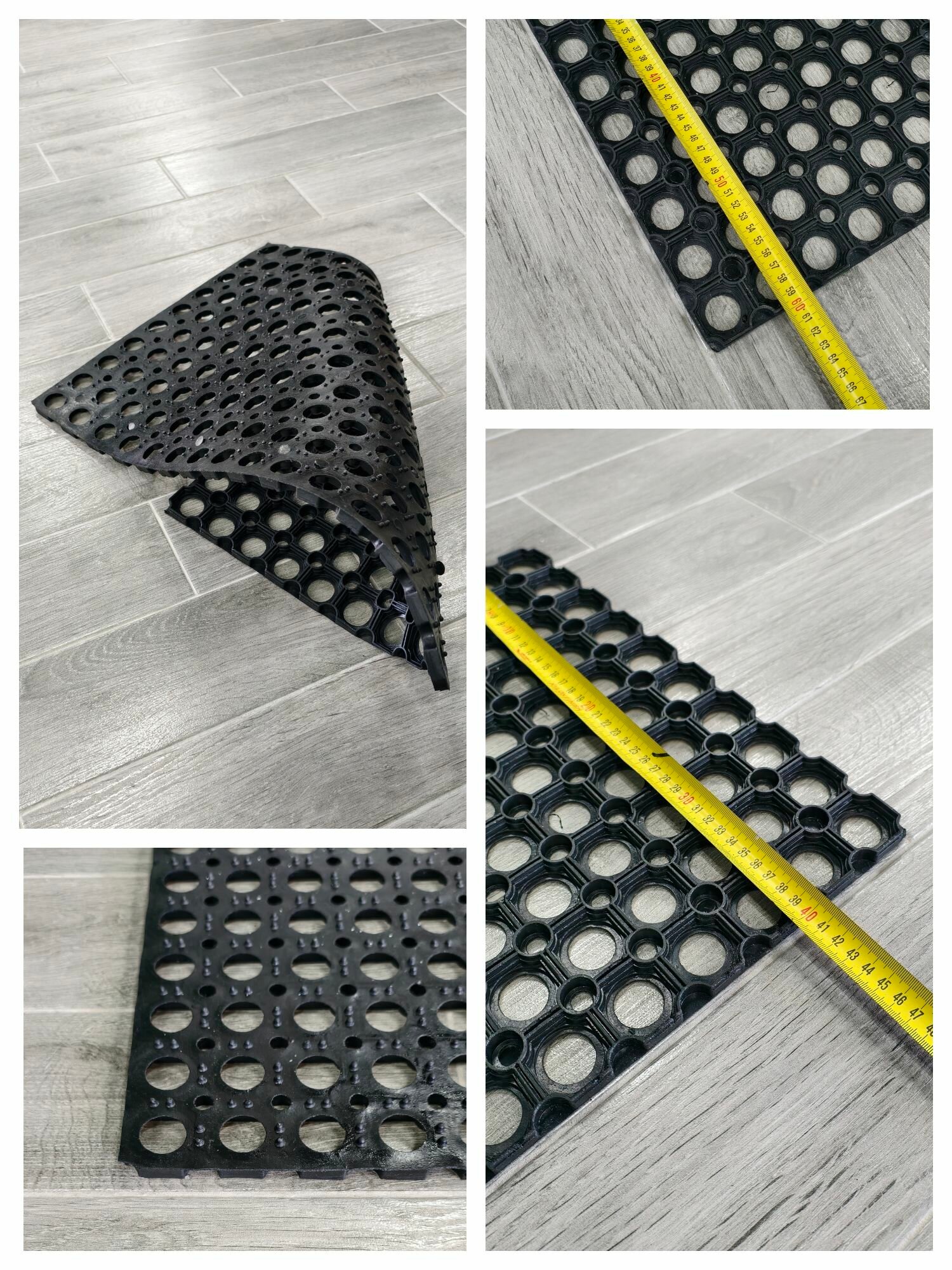 Придверный коврик ячеитстый резиновый 400х600х12 мм — фото 1