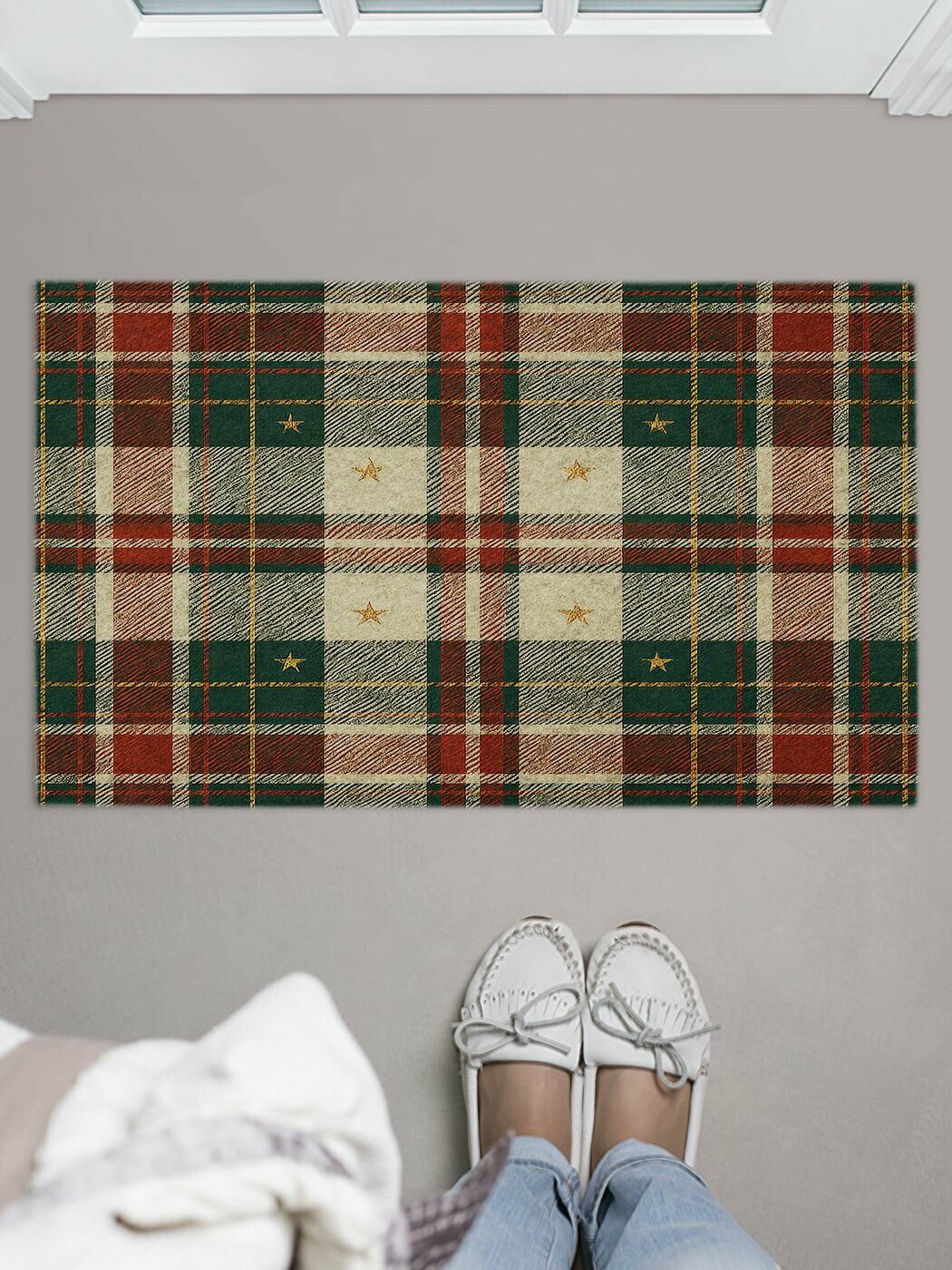 Коврик придверный в прихожую с принтом 