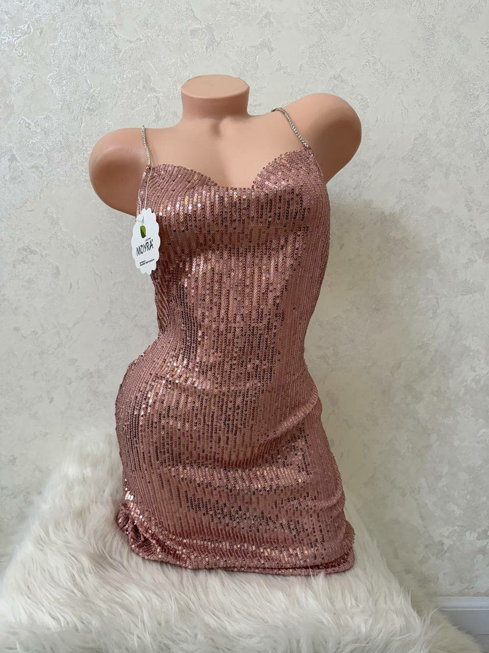 Платье , размер 42-48, розовый