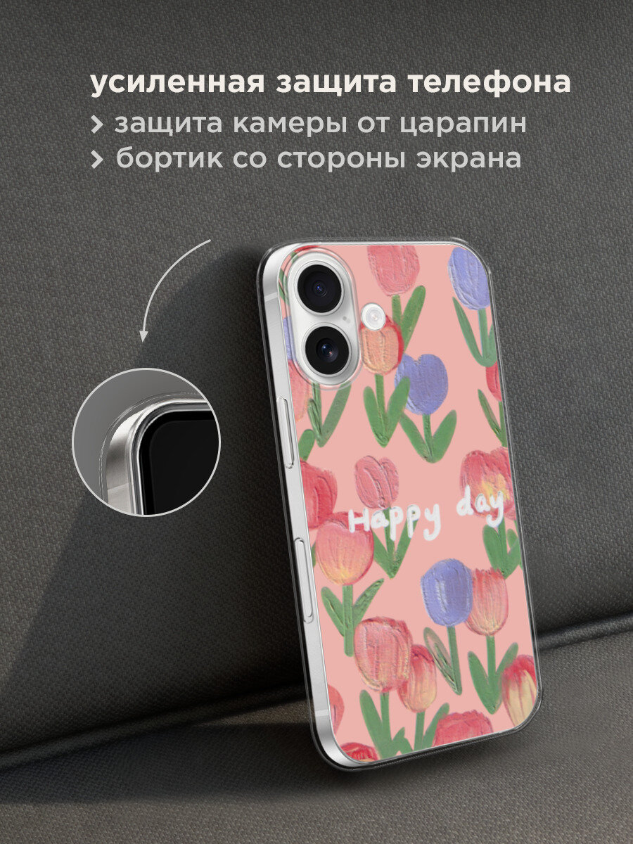 Силиконовый чехол на Apple iPhone 17 / Айфон 17 с принтом Happy Day — фото 1