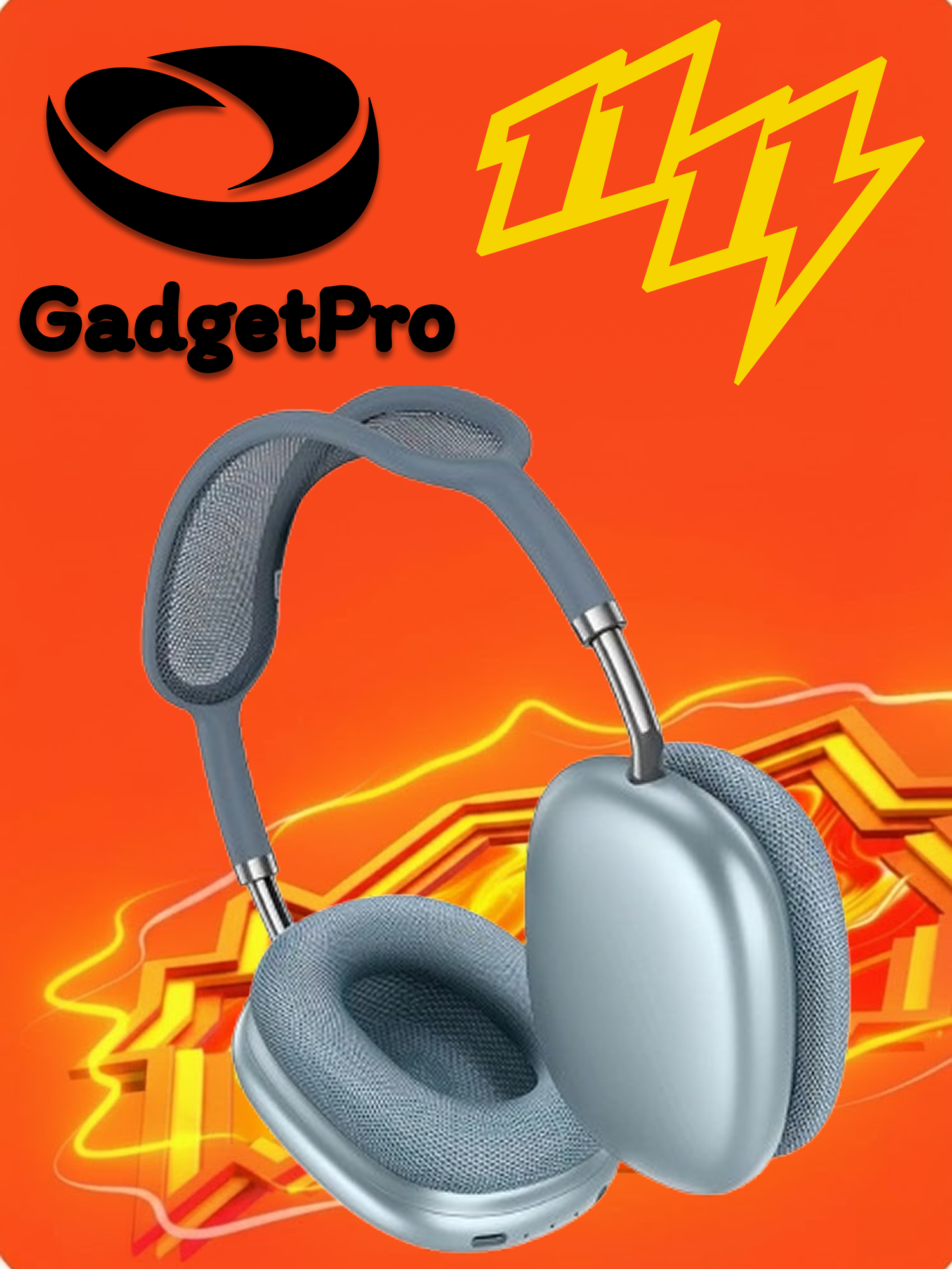 Беспроводные наушники Borofone BO35 с Bluetooth 5.4, AUX, до 45 часов работы, 400 мАч, складные, Blue