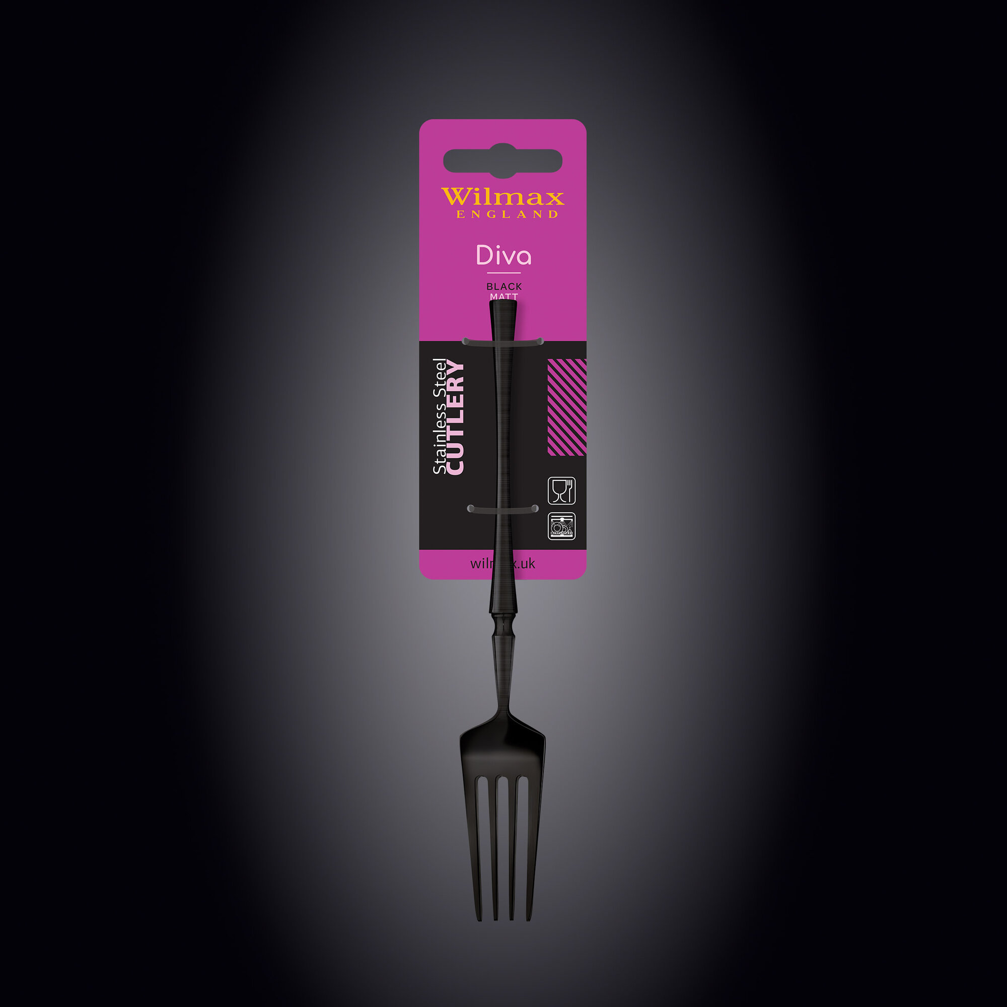 Вилка столовая Wilmax Diva WL-999504521/1B, нержавеющая сталь, 20.5 см