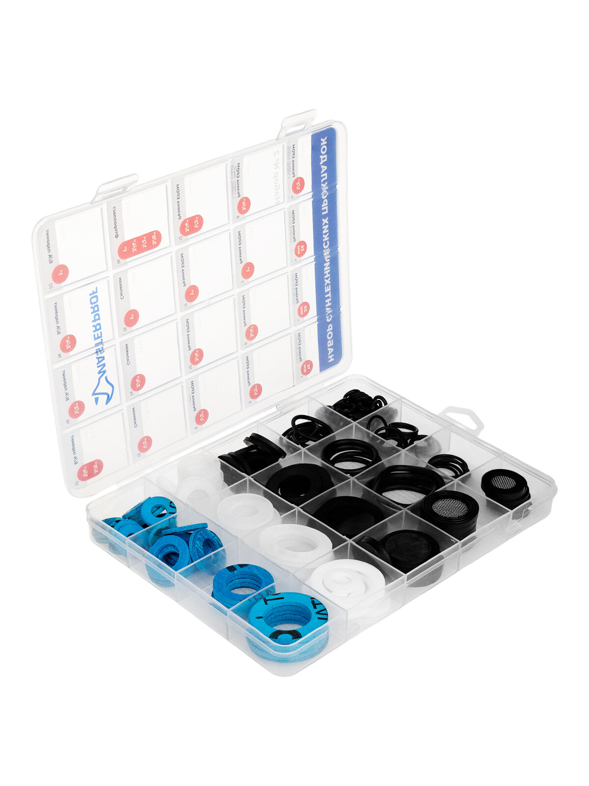 Набор популярных сантехнических прокладок №2 (резина EPDM, силикон, паронит, фторопласт) — фото 1