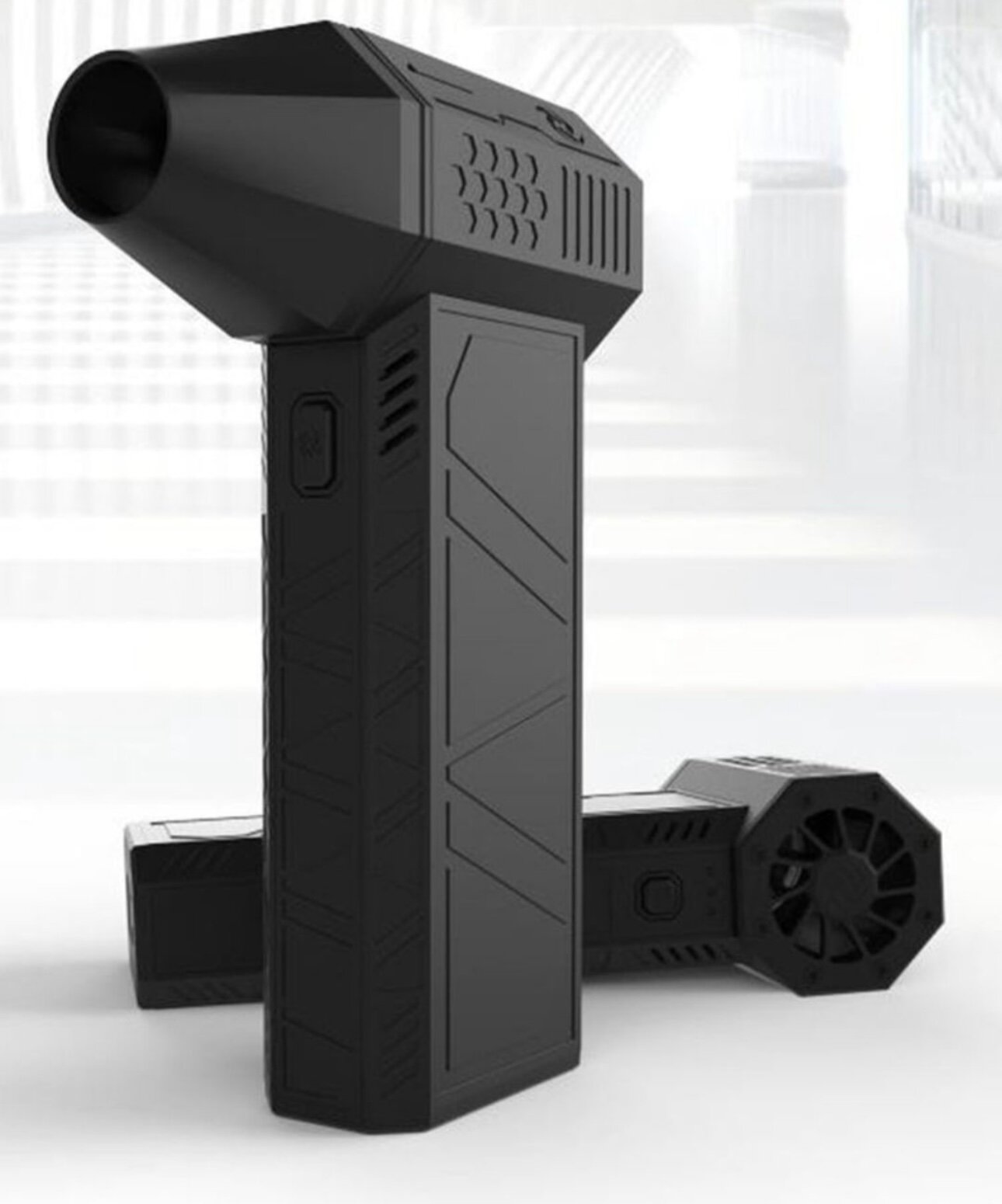 Турбо-фен воздуходувка, аккумуляторный, с чехлом и насадками, на все случаи жизни