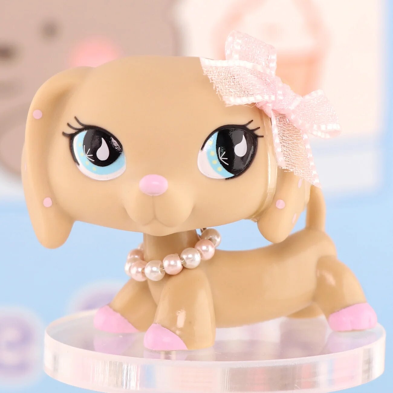 Игрушка Dachshund в розовой ленте, цвет 26