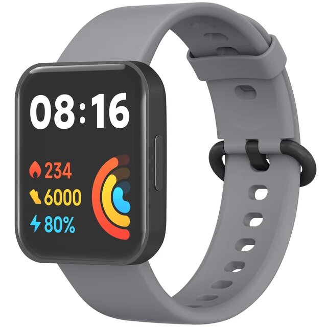 Силиконовый ремешок для Xiaomi MI WATCH LITE / REDMI WATCH 2 LITE / POCO Watch; серый.