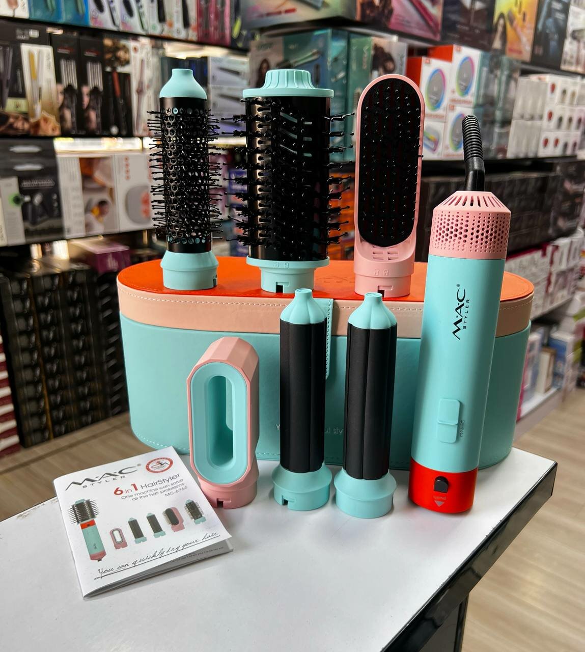 Фен для волос MAC styler MC-6766 6 в 1, воздушная укладка и автоматическая плойка