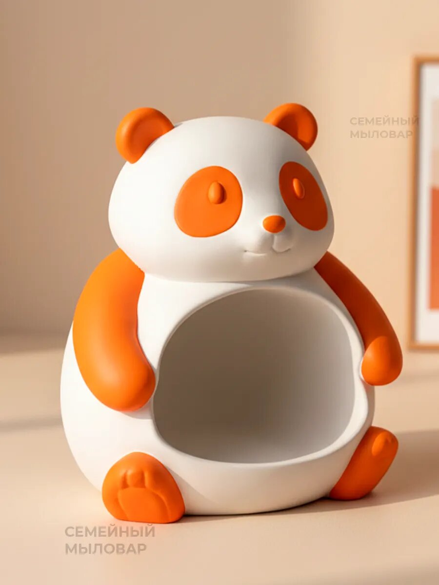 Силиконовый молд для гипса / Конфетница Панда S — фото 1