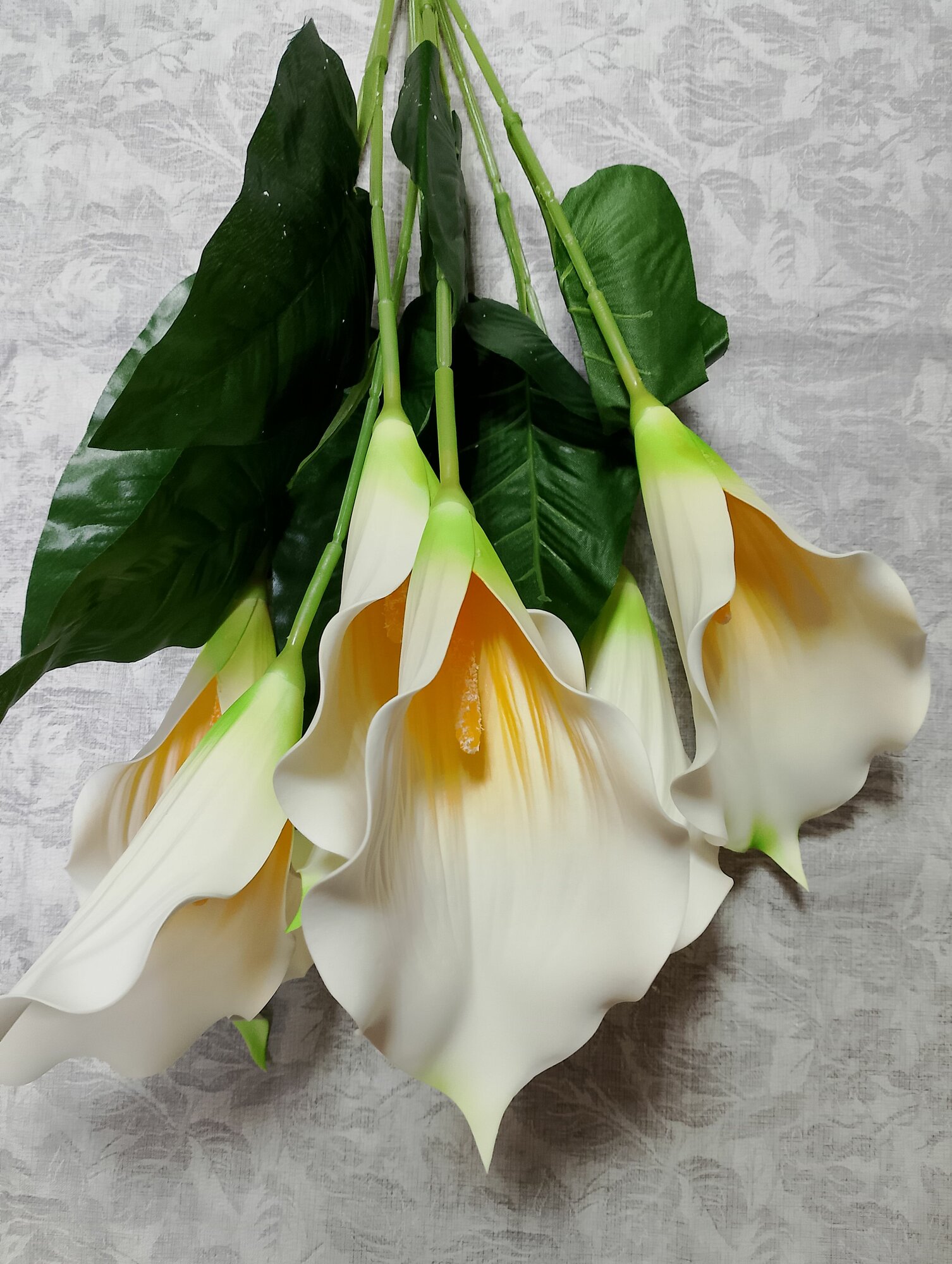 Искусственные цветы Букет Калла 61см цвет бело-желтый