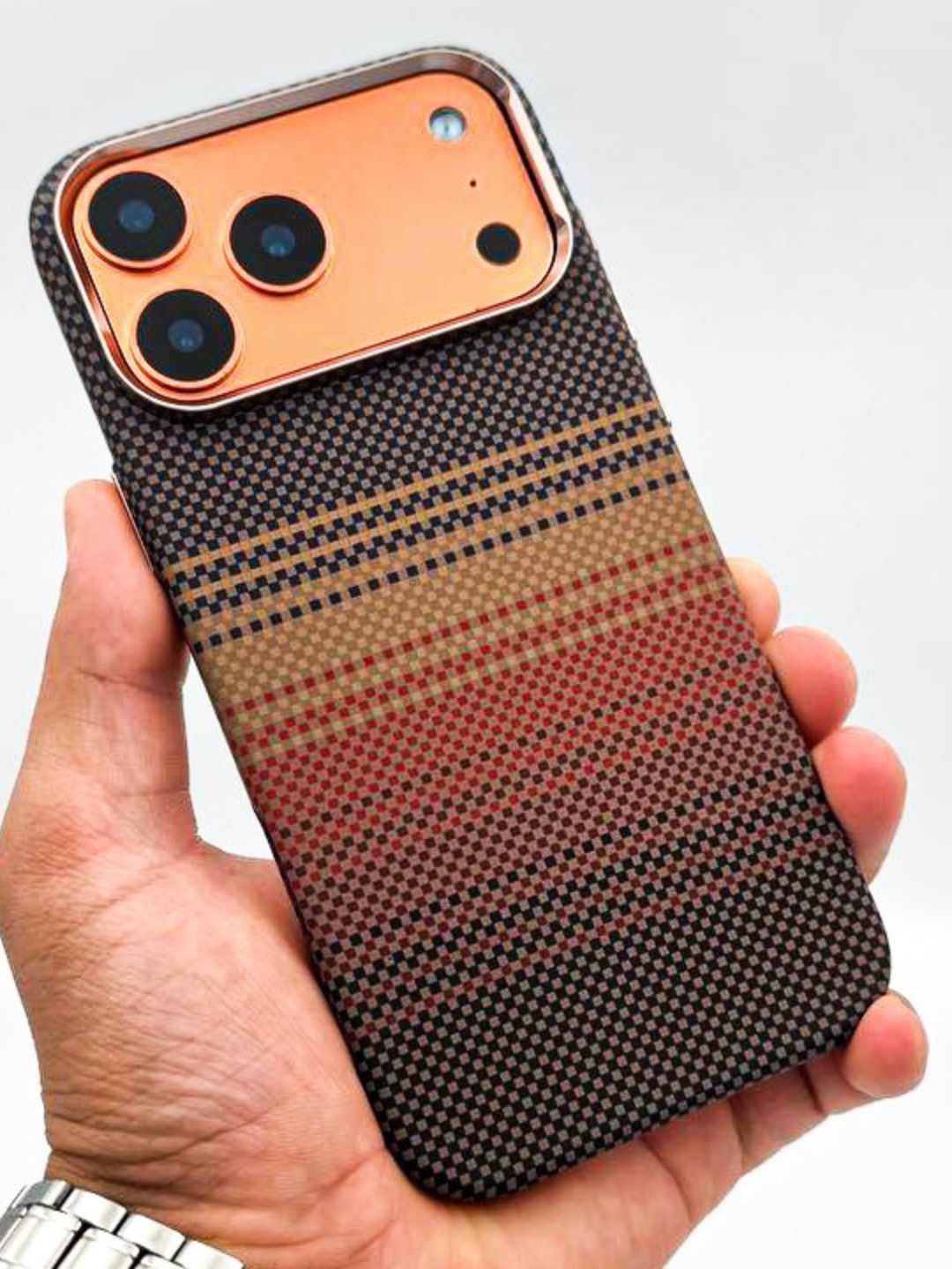 Чехол LUXO Life+"SUN SET", карбон, MagSafe, для iPhone 17 Pro Max