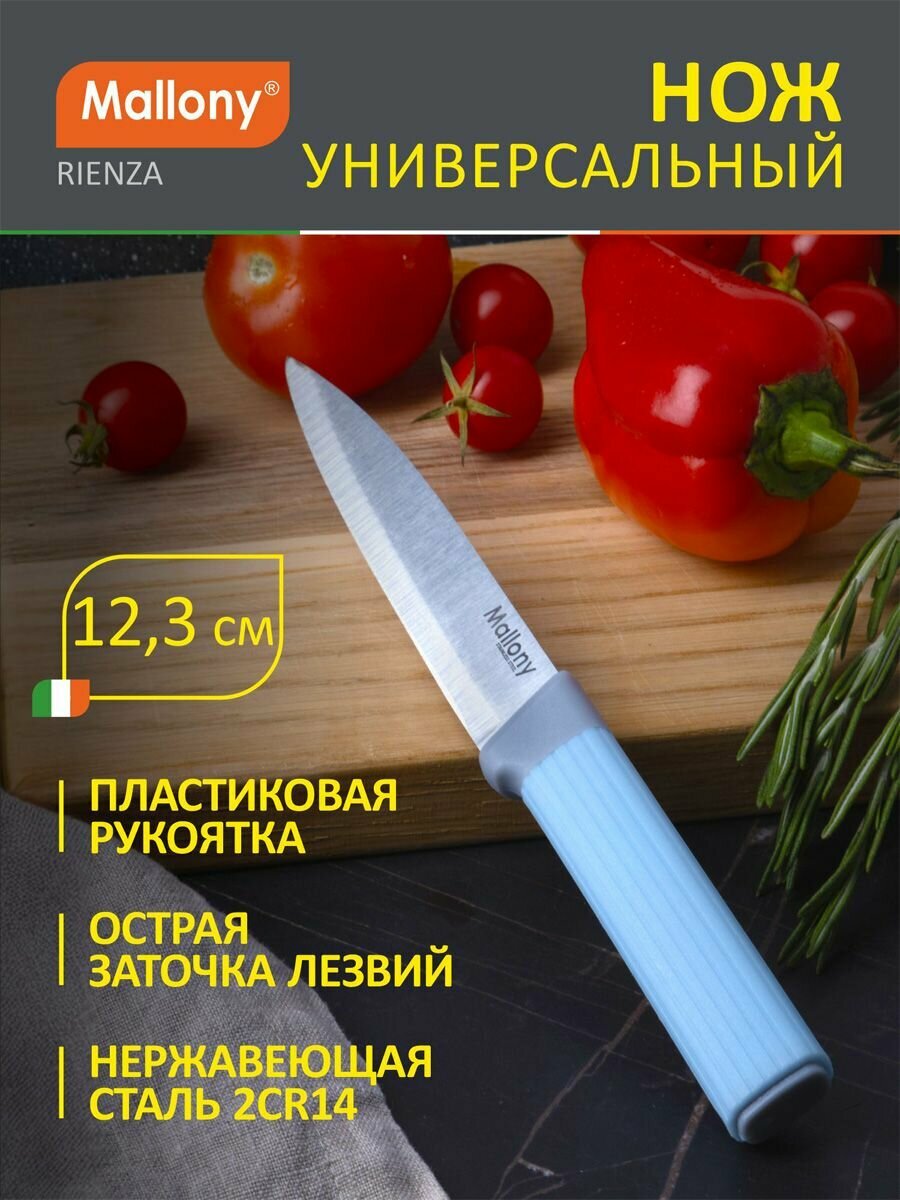Нож с пластиковой рукояткой RIENZA универсальный 123 см