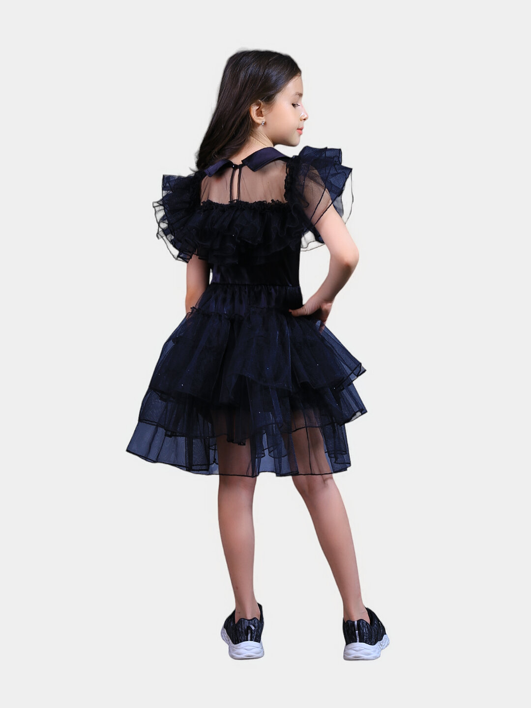 Костюм UMNO BRAND "Wednesday", карнавальный, для девочек, черный — фото 1