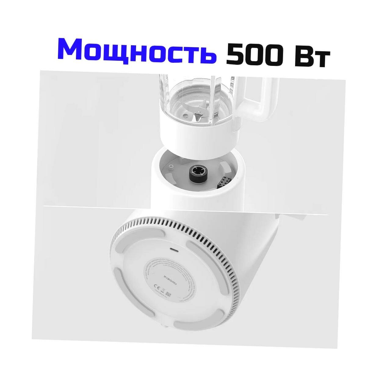 Блендеры Стационарные Xiaomi Блендер домашний умный Ксиоми Mi (Pro EU) Blender (Y16522RHB) белый (BHR07QSEU). Блендер для смузи и коктеля. Вместительный кувшин 1,75 литра.