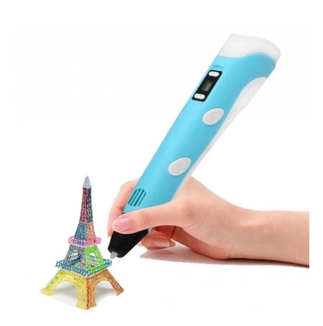 Детская 3D Ручка 6-поколения для рисования с набором пластика и трафаретами