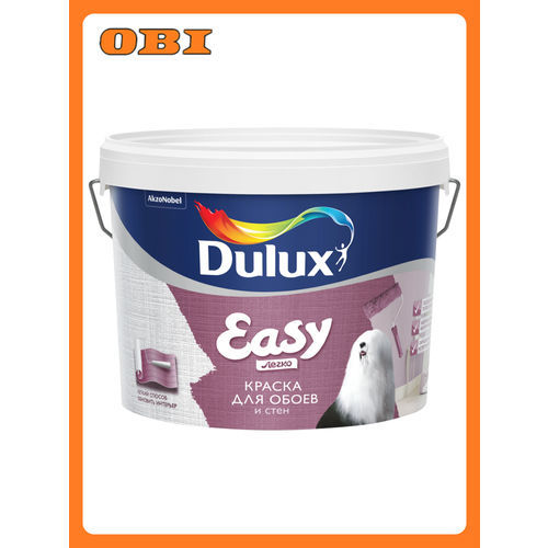 фото Краска dulux easy/легко обновить обои матовая bw 9 л