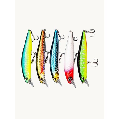 Воблеры minnow рыболовная приманка для рыбалки набор минноу воблеров на судака и щуку 100мм. 14гр.