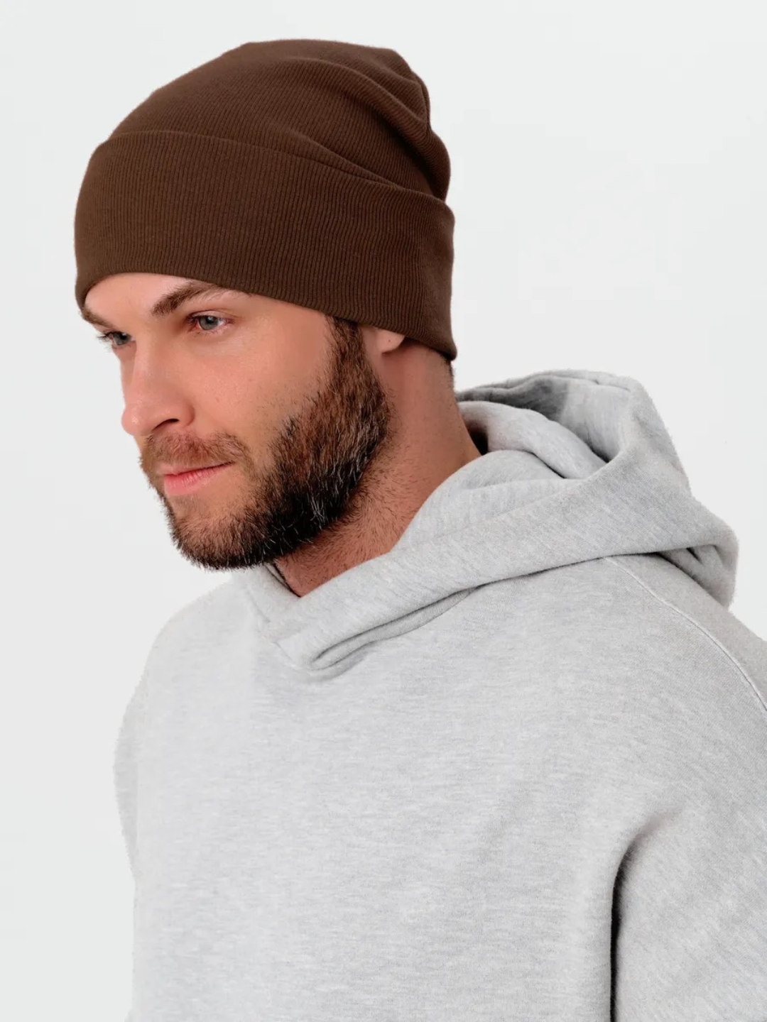 Шапка для мужчин, размер 1, коричневый — фото 1