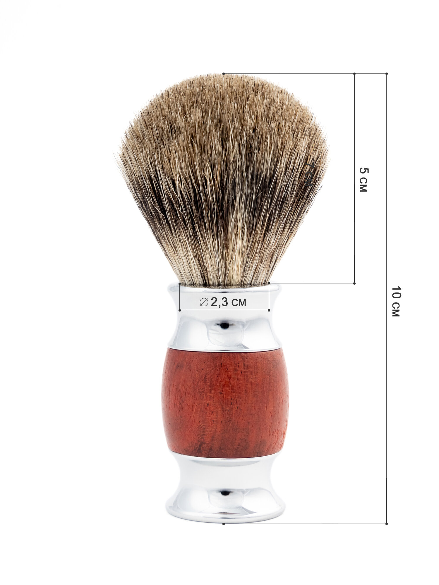 Помазок Silver Slide, барсучий ворс, с подставкой, чаша в комплекте — фото 1