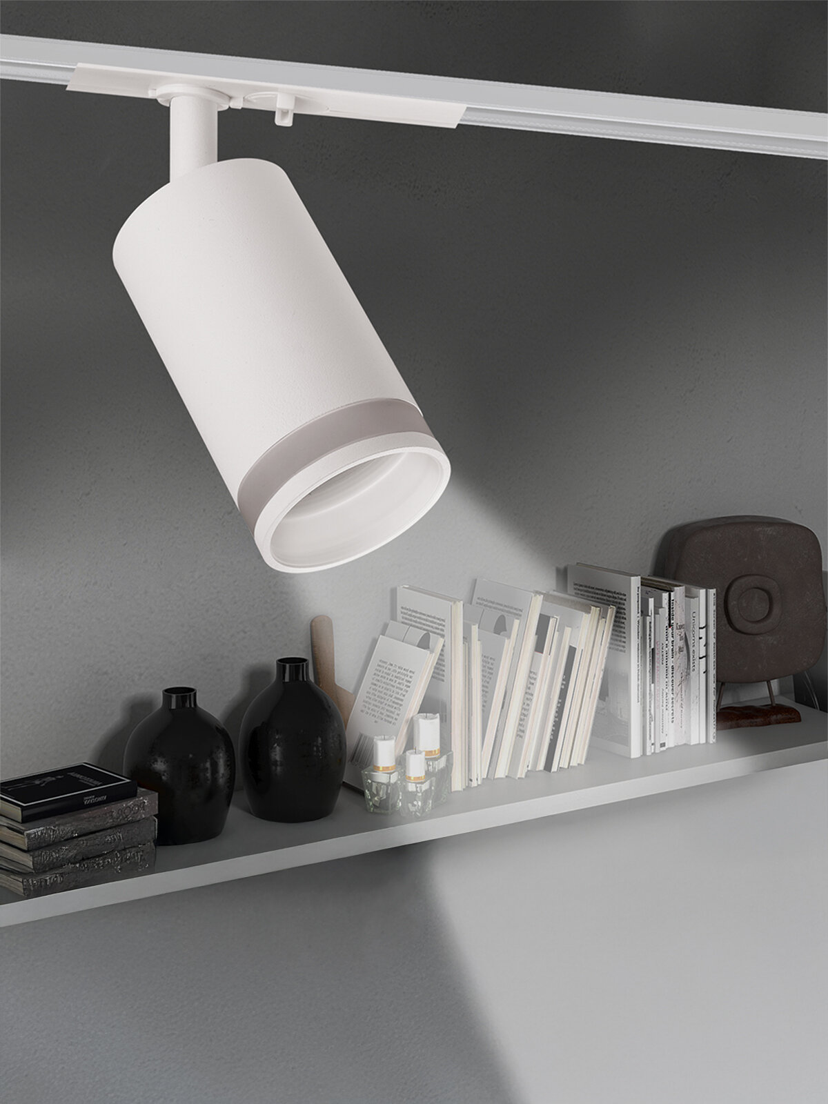 Трековый светильник Jazzway PTR 28, GU10, IP20, белый, алюминий — фото 1