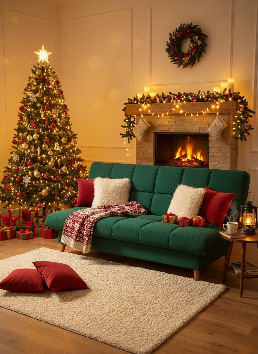 Диван кровать Стоун-прямой раскладной, зеленый, с ящиком для хранения, механизм клик-кляк, 200х93х99 см