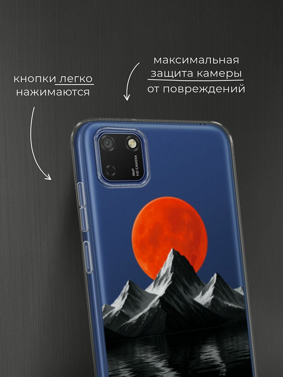 Силиконовый чехол на Honor 9S/Huawei Y5p / Хонор 9S/Хуавей Y5p с принтом Черная гора 3 — фото 1