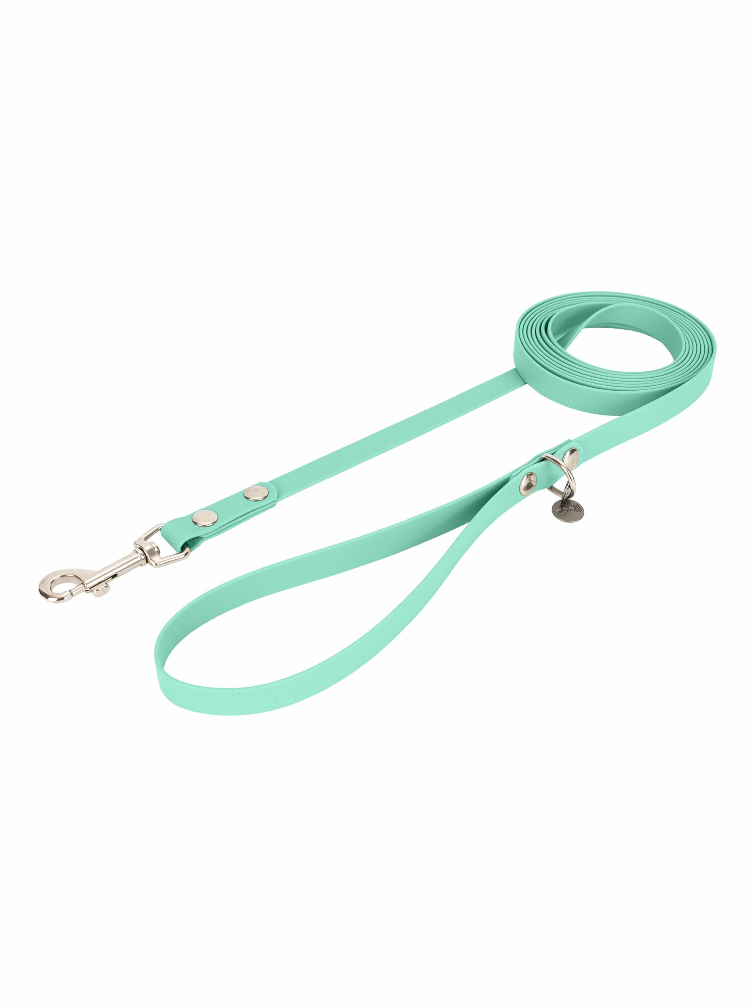 Поводок для собак, с карабином, лента 15 мм, биотан, ZooOne, длина 3 м, бирюзовый, 73-1658