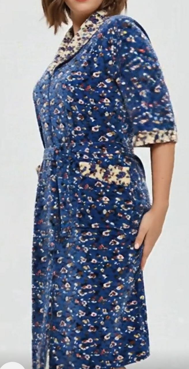 Халат , размер 58, Джинс — фото 1