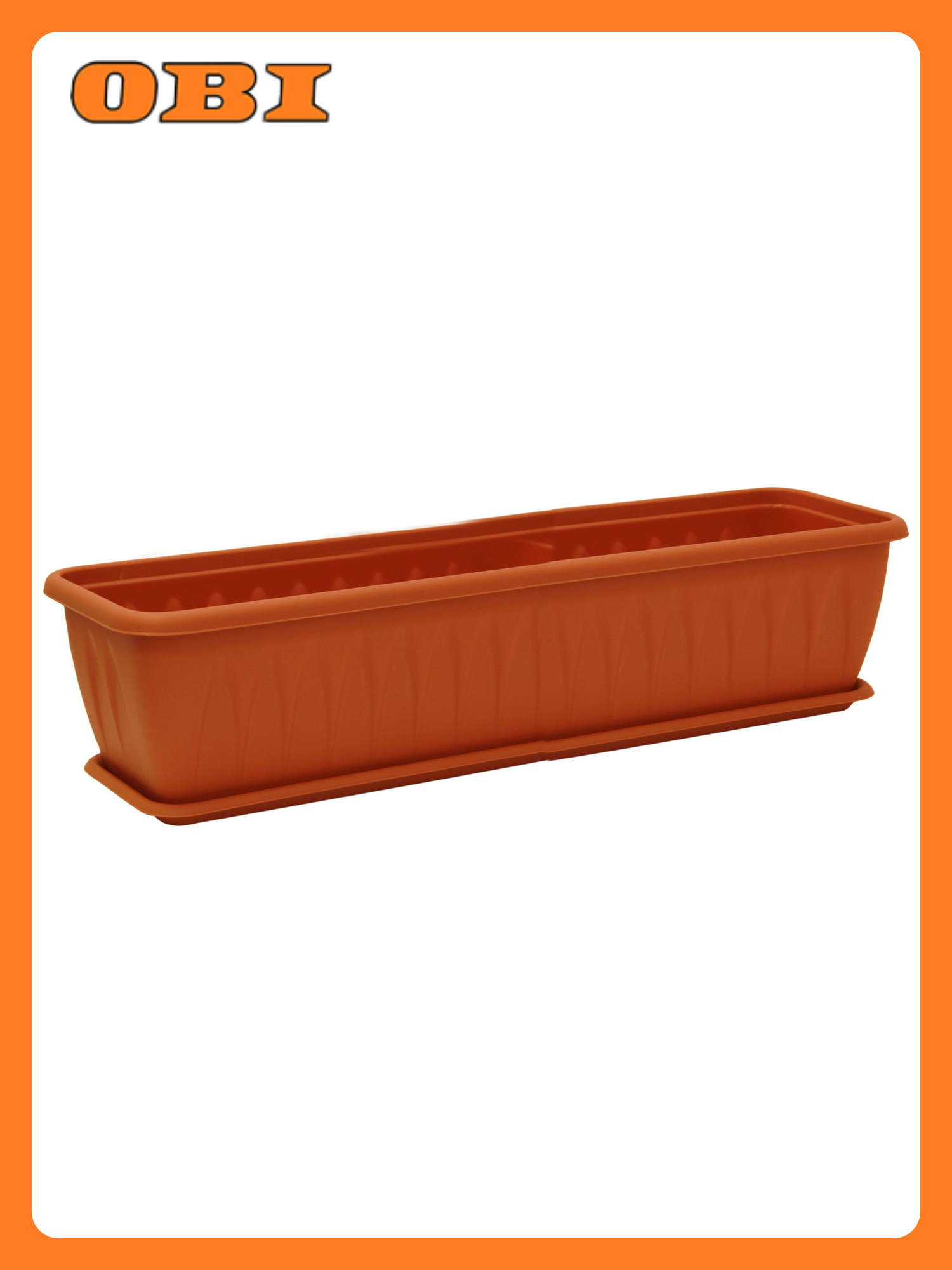 Ящик балконный М-Пластика IDEA Алиция с поддоном терракотовый 80х185х155см