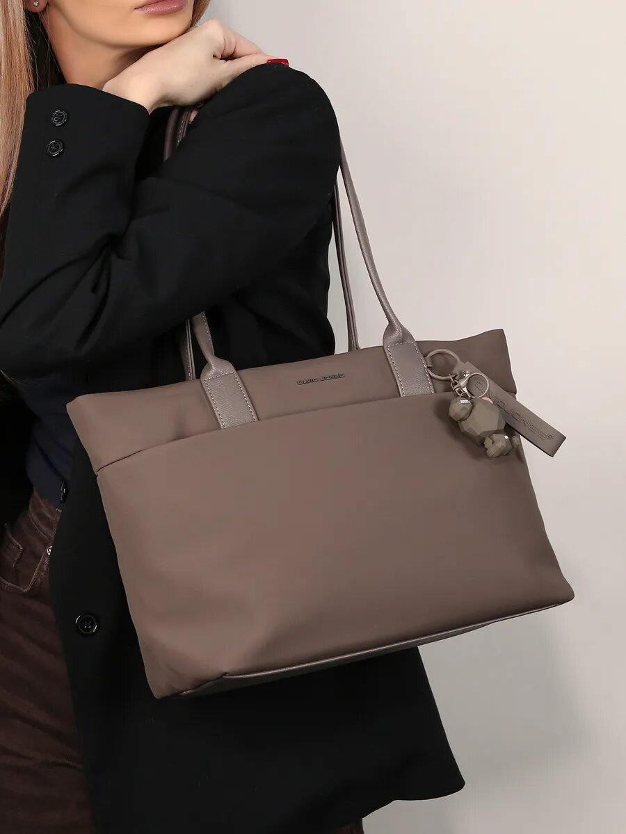 Сумка тоут DAVID JONES, серо-коричневый — фото 1