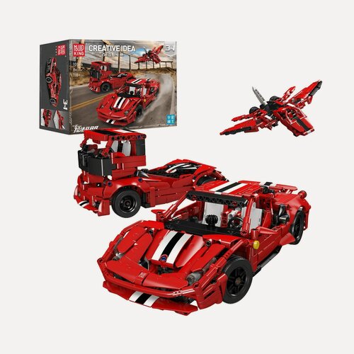 Изображение товара Конструктор Mould King 10076 "Спорткар Ferrari 3 в 1", 718 деталей
