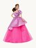 Кукла Mattel Barbie Birthday Wishes Брюнетка в пышном платье JBJ07, розовый/фиол...