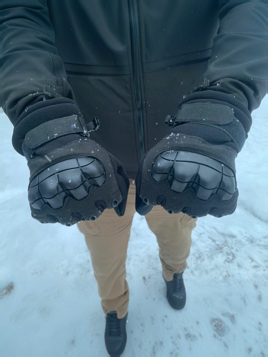 Перчатки  Базовая коллекция для мужчин, размер 2XL, черный — фото 1