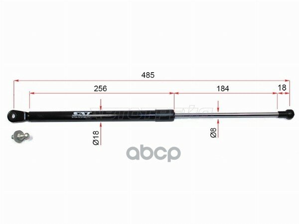 Амортизатор крышки багажника Suzuki Escudo 05-17 / Grand Vitara 05-16 (Справа=Слева) Sat арт. ST-81800-65830