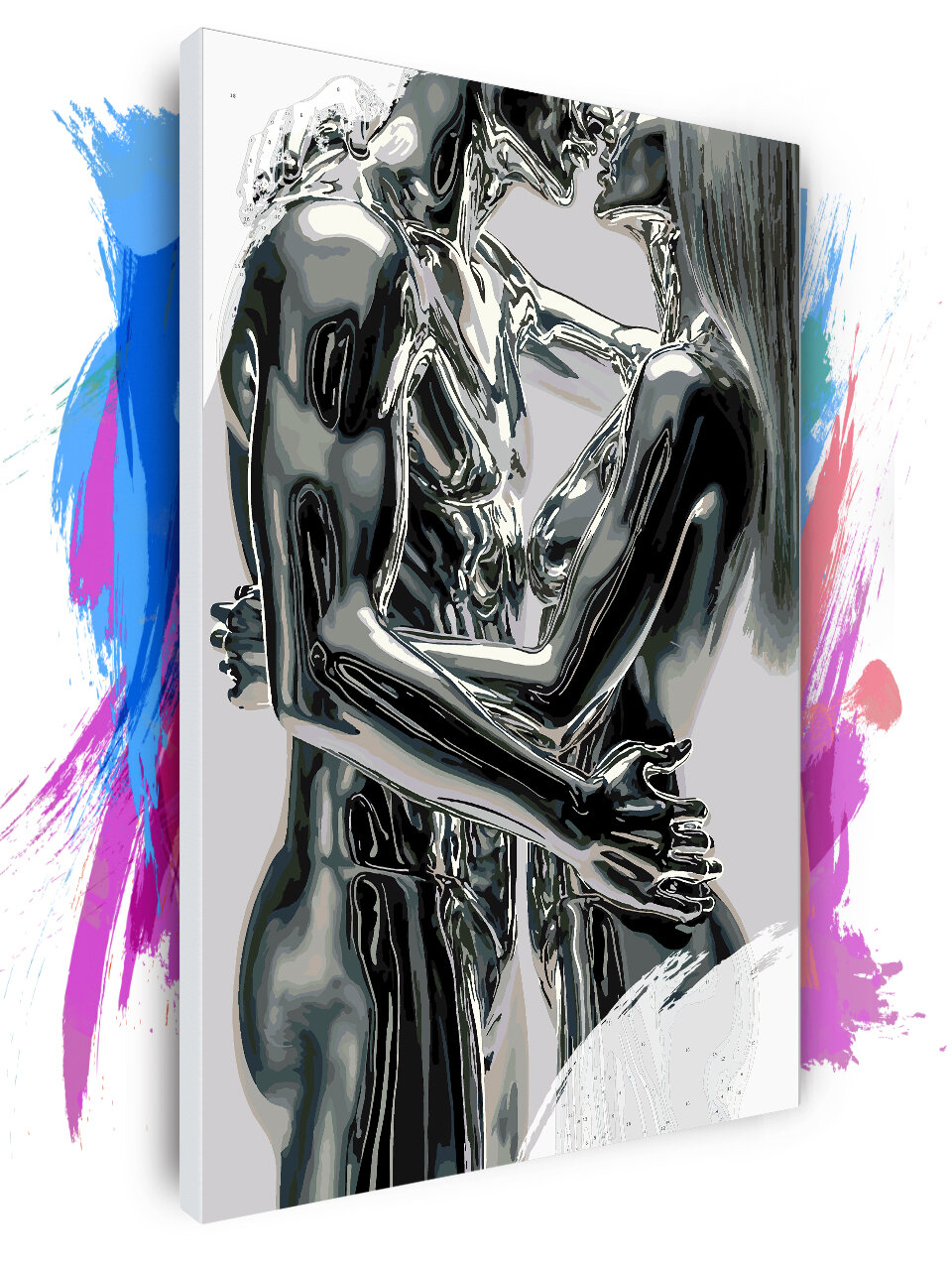 Картина по номерам на холсте Chromed lovers, 50 х 80 см