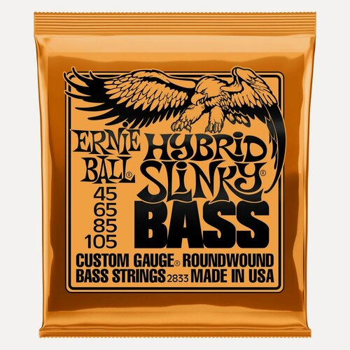 Изображение товара Ernie Ball 2833 Nickel Wound Bass Hybrid Slinky - струны для бас-гитары 45-65-85-105